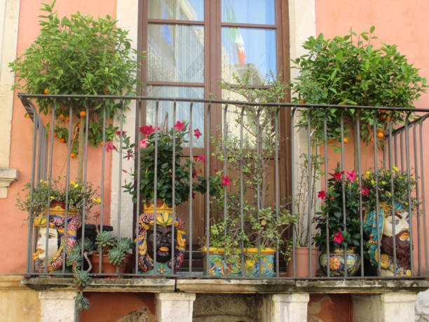 istock Garden on the balcony with potted plants 924224910