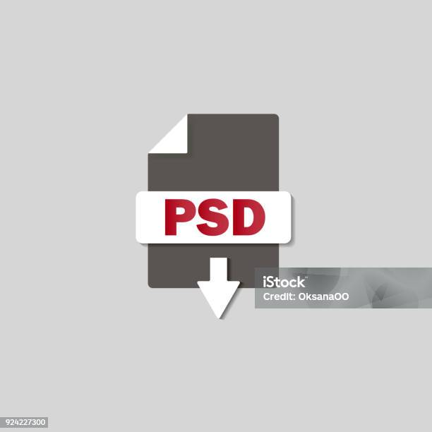 Psd Скачать Значок На Заднем Плане Кнопка Psd — Стоковая Векторная.