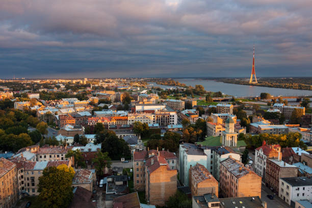 istock Panorama of Riga with Daugava River 924227798