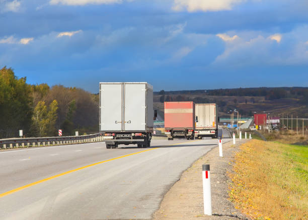 istock trucks move on  mountain road 924243446