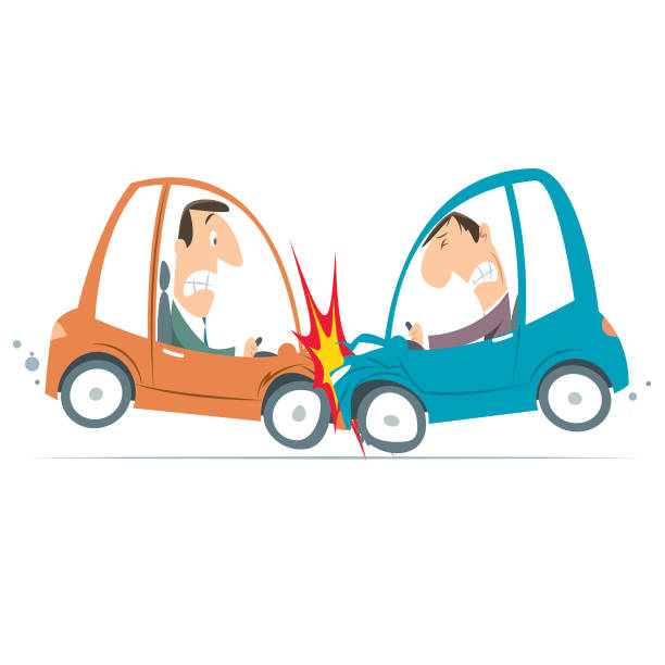 cartoon car crash Vector cartoon car crash car crash accident cartoon stock illustrations