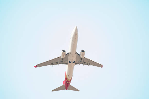 istock Airplane on the sky background 924267388
