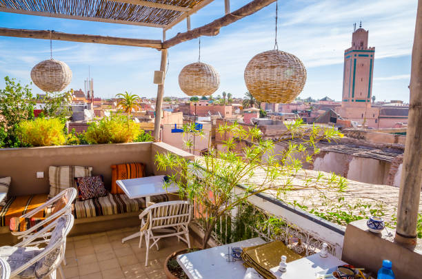 istock Panoramic view of Marrakesh and old medina, Morocco 924270384