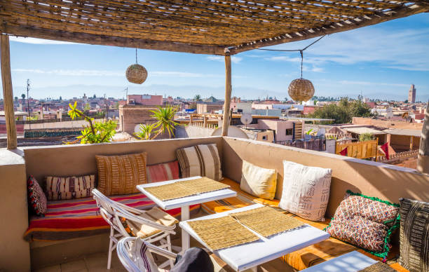 istock Panoramic view of Marrakesh and old medina, Morocco 924270410