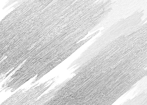 Silver brush stoke texture on white background