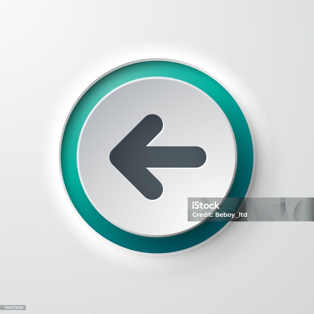 flèche descendante bouton-poussoir du Web-icône - clipart vectoriel de Bouton poussoir libre de droits