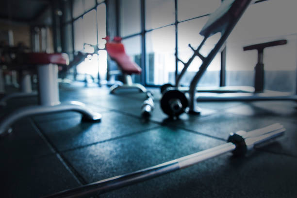 Blurred Background Gym workout with no people