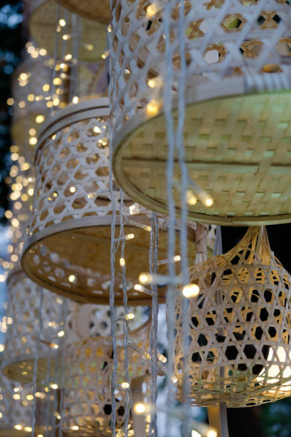 istock Decorating lantern hanging on wooden bar 924282496