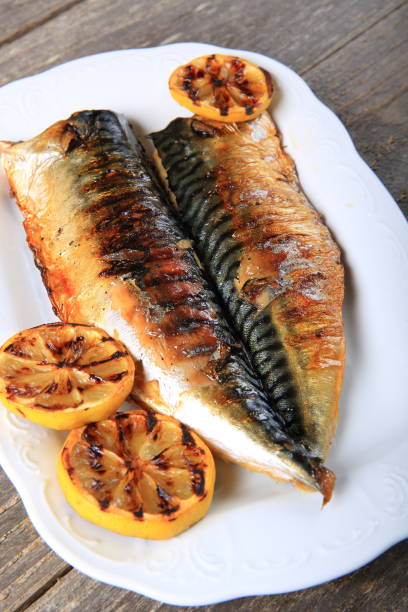 Plate of Grilled Mackerel