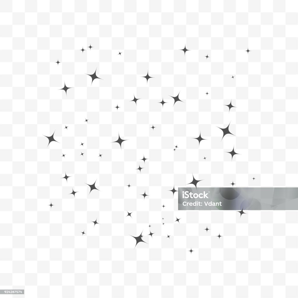 Stars on sky icon. Stars on sky icon simple flat. Perfect Black pictogram illustration on white background. Glittering stock vector