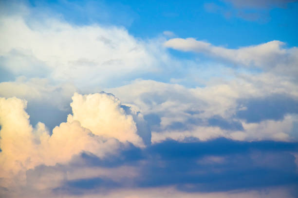 istock Blue sky and white clouds sunrise or sunset 924288392