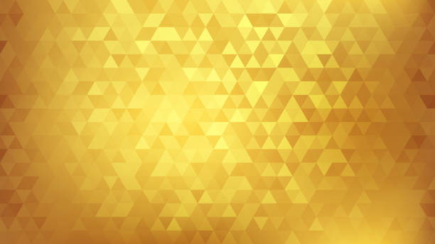 illustrazioni stock, clip art, cartoni animati e icone di tendenza di sfondo astratto dorato - pattern backgrounds abstract triangle