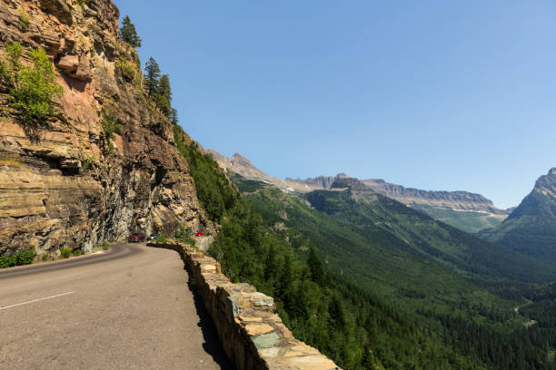 istock Narrow road in mountains 924297806