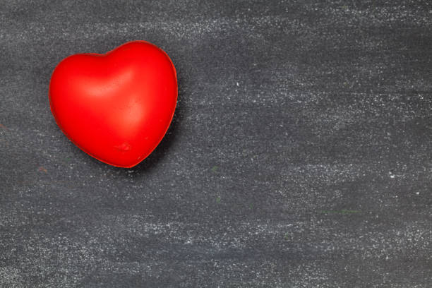 istock Red heart on black background.Valentine 924298368