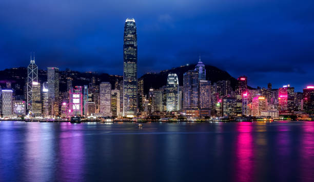 istock Hong Kong night viewed from Victoria harbor 924298460