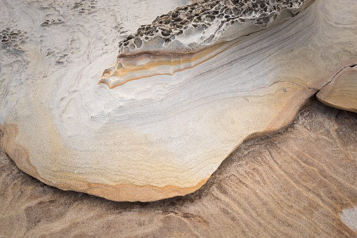 Rock texture of the coast, Sydney, Australia