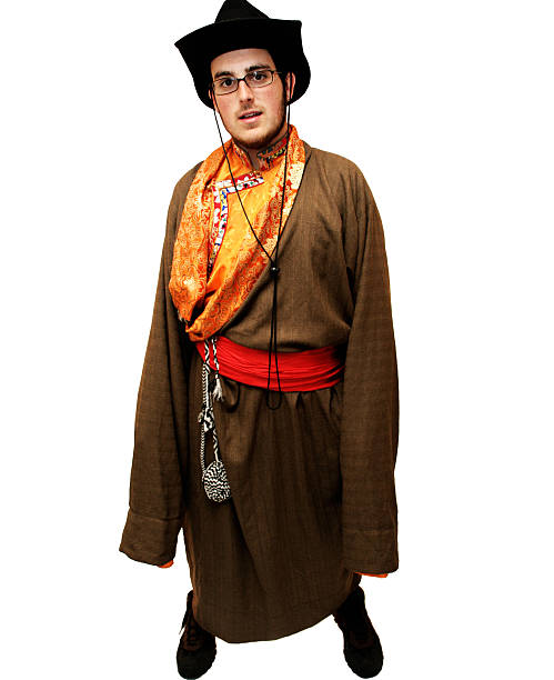 istock Tibetan Missionary on White Background 92430979