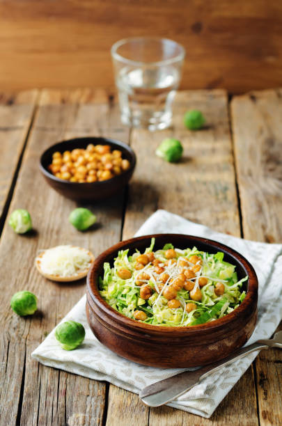 istock Shreded Brussels sprouts roasted chickpeas Parmesan salad 924310804