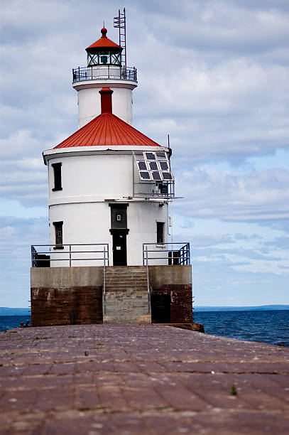 Lighthouse - Lake Superior Wisconsin 2 stock photo