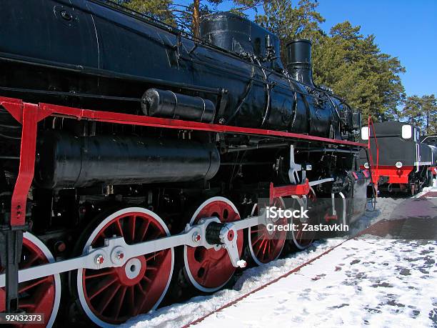 Photo libre de droit de Vieille Locomotive Russe banque d'images et plus d'images libres de droit de Aspect métallique - Aspect métallique, Bande médiane, Blanc