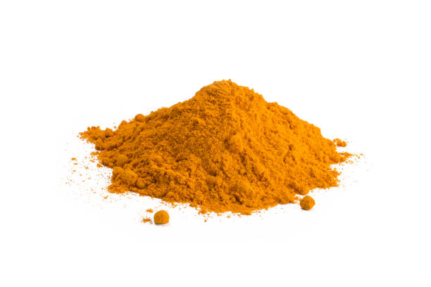 istock Turmeric powder isolated on white background. Curry powder 924326066