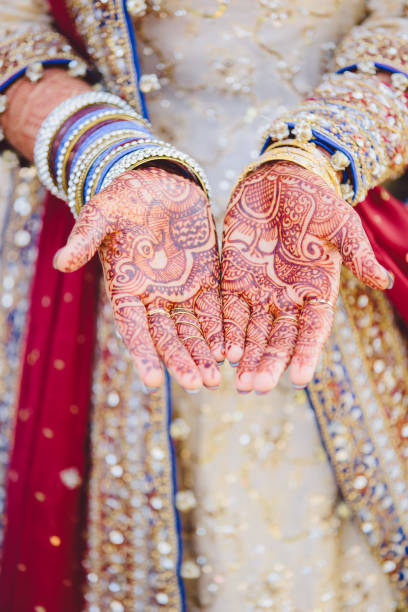 henna mehndi - wedding indian culture pakistan henna tattoo stock-fotos und bilder