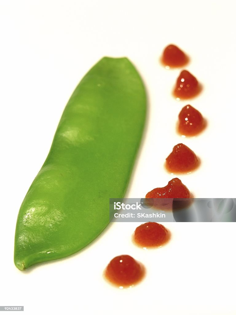 Green and Red  Bean Stock Photo