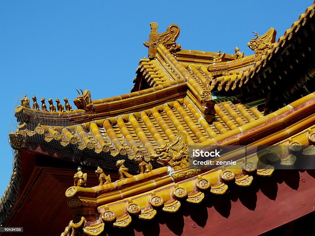 Roof_temple_chinese - Lizenzfrei Architektur Stock-Foto