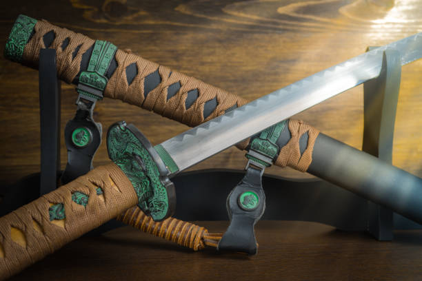 istock Sword of the samurai. Medieval Japanese weapons. 924343936