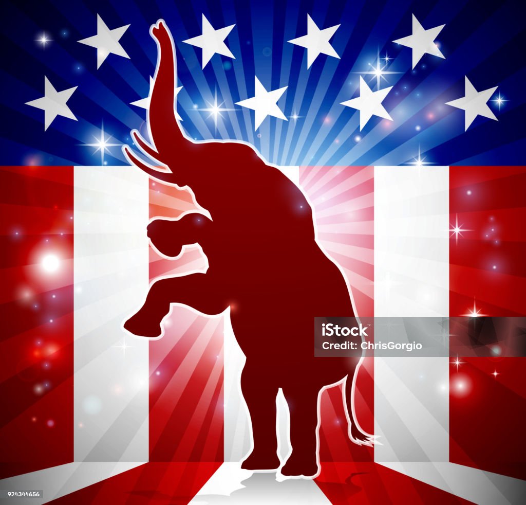 Republican Turtle Republican Elephant Political Mascot Stock Illustration - Download ...