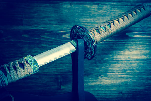 istock Sword of the samurai. Medieval Japanese weapons. 924345426