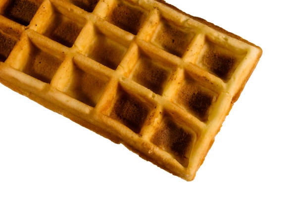 istock Belgian waffle isolated on the white background 924348106