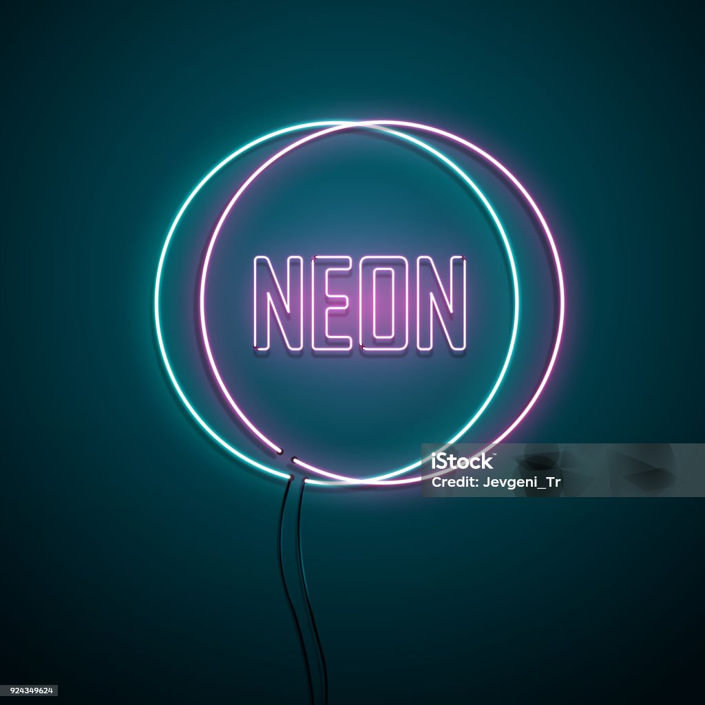 Neon Sign Style Graphics Neon Sign Vector Illustration Stock Illustration - Download Image Now ...