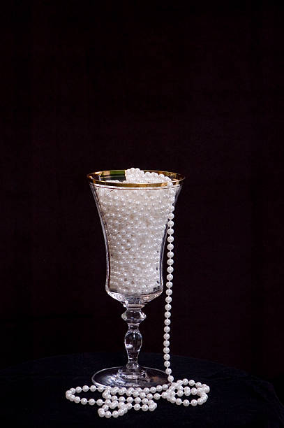 Pearls in Goblet stock photo