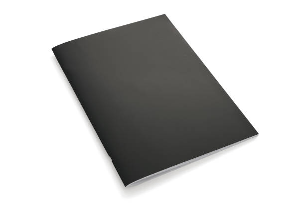 istock Portrait Magazines with black soft cover isolated on white. 3d Illustration. 924357466