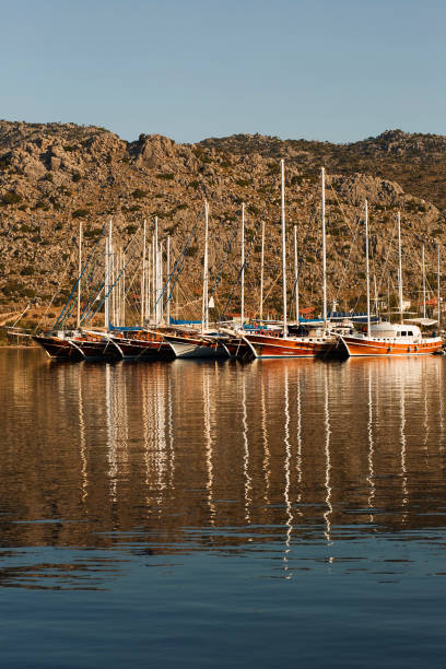 bozburun an der south west halbinsel der türkei - mugla province stock-fotos und bilder