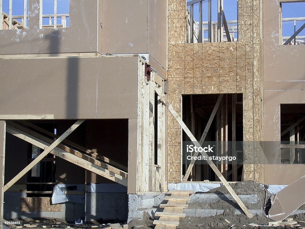 Nouvelle maison Construction - Photo de Chantier de construction libre de droits