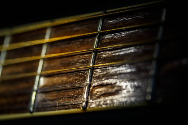 istock Old acoustic guitar close up. 924368682