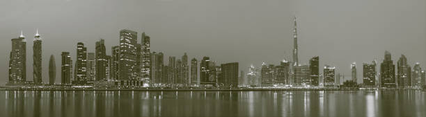 istock Dubai - The panorama of skyline over the Canal and Downtown. 924372000