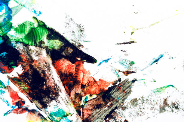 istock Abstract colorful hand painted background 924375244