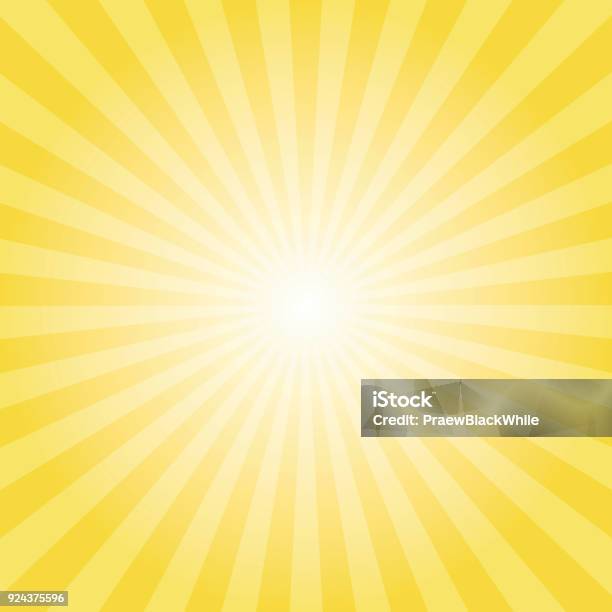 Yellow Sun Ray Background Vector Eps10 Stock Illustration - Download Image  Now - Abstract, Bright, Burning - iStock