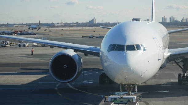 istock Airplane - jet on airport 924376238