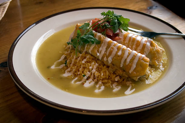 Green Monster Enchiladas stock photo