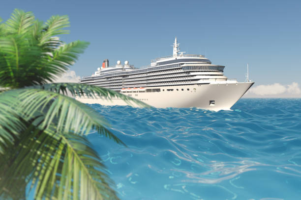 Tropical cruise concept stock photo