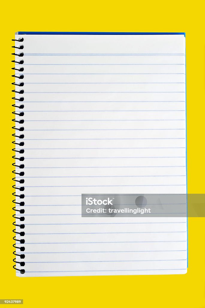 Espiral bloco de notas para anotar nas costas - Foto de stock de Bloco Espiral royalty-free