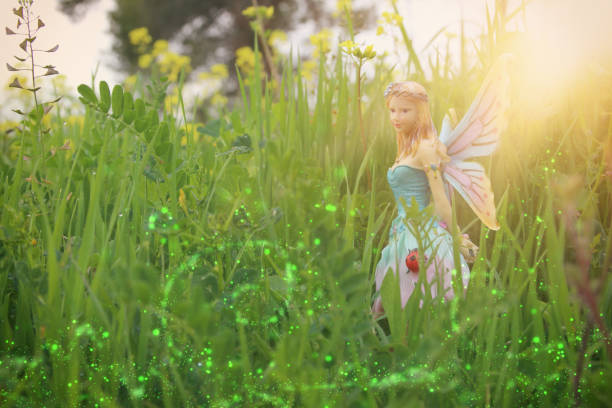 istock image of magical little fairy in the forest. 924389846