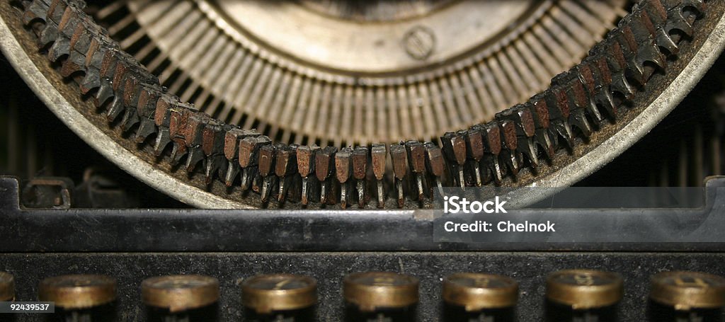 Vieille machine à écrire - Photo de Presse d'imprimerie libre de droits