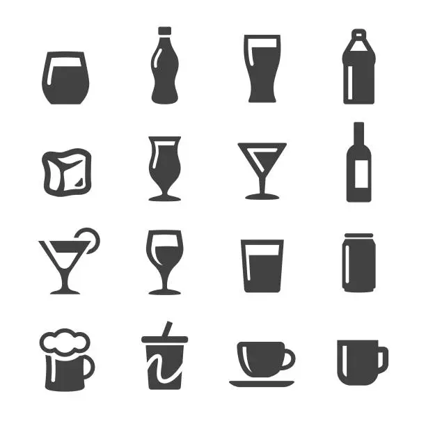 Vector illustration of Drink Icons - Acme Series