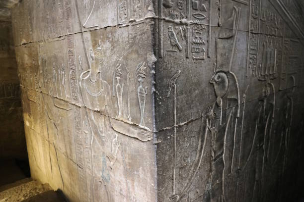 istock Hieroglyphics walls at Edfu temple 924399606