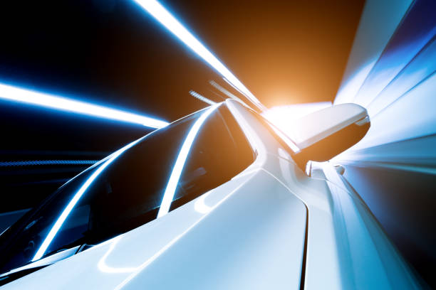 istock Car driving in tunnel 924399836